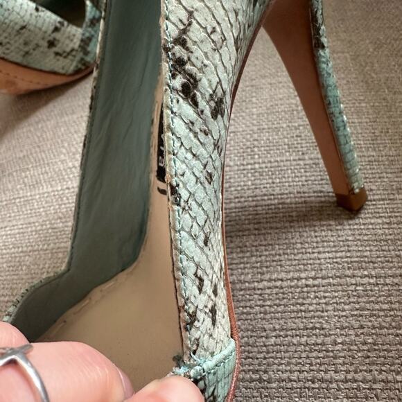 Alice + Olivia Dina 110 Snakeskin Heels - Picture 5 of 7